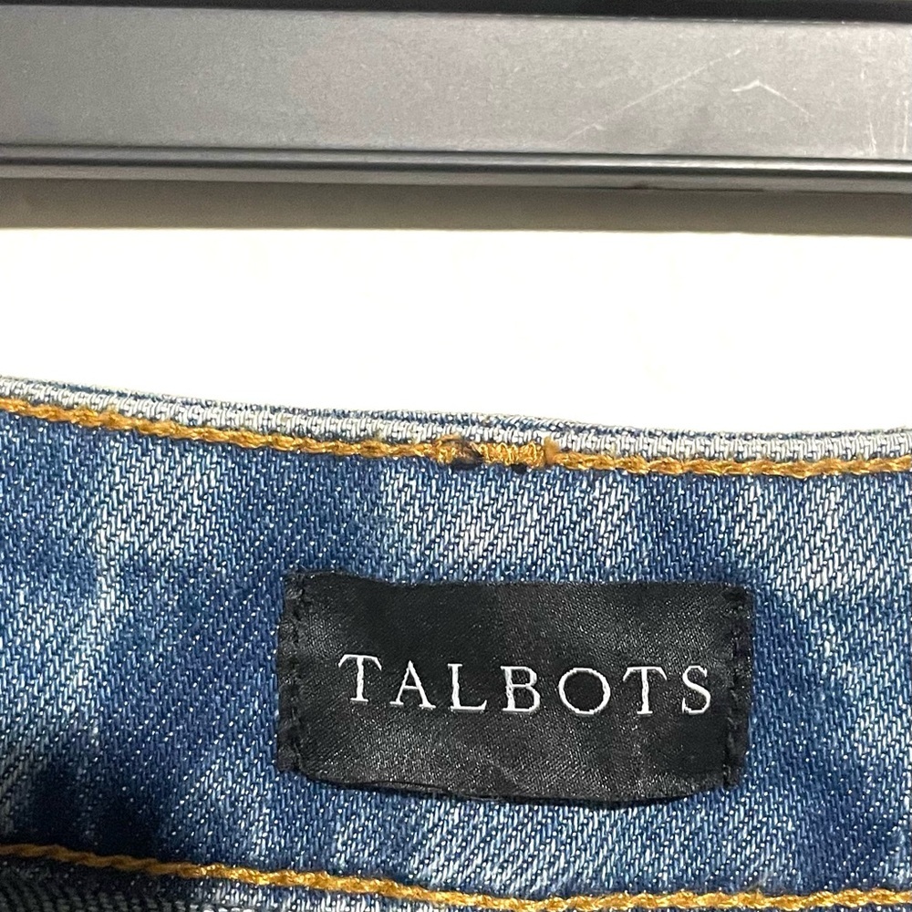 NWT Talbots STRAIGHT ANKLE CUFF EMBROIDERED JEANS - AUTUMN WASH SIZE 6 - Picture 6 of 8